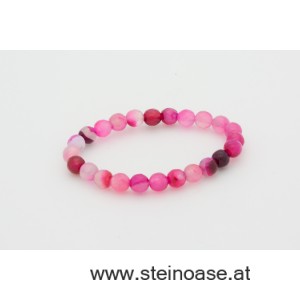 Kinder Armband Achat Pink facet. 6mm